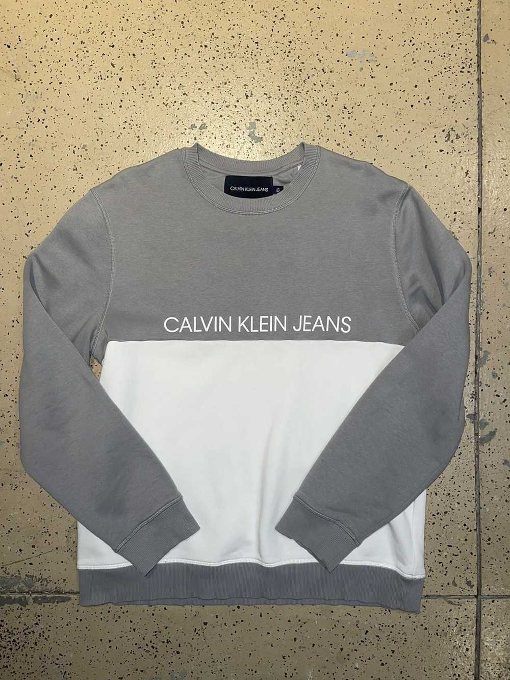 Calvin Klein Grey and White Calvin Klein Sweatshi… - image 1