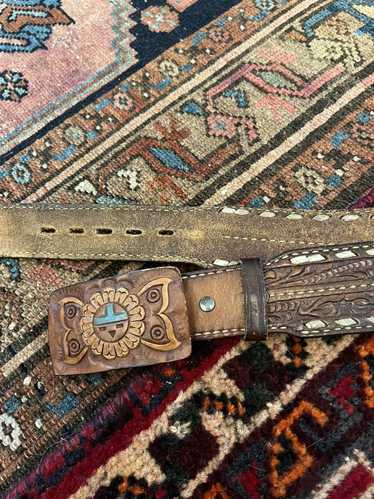 Vintage Vintage tooled leather belt - image 1