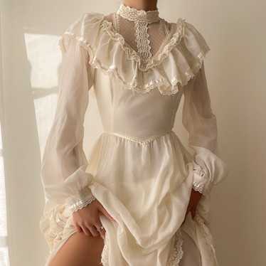 Gunne Sax Ruffle Gown (S)