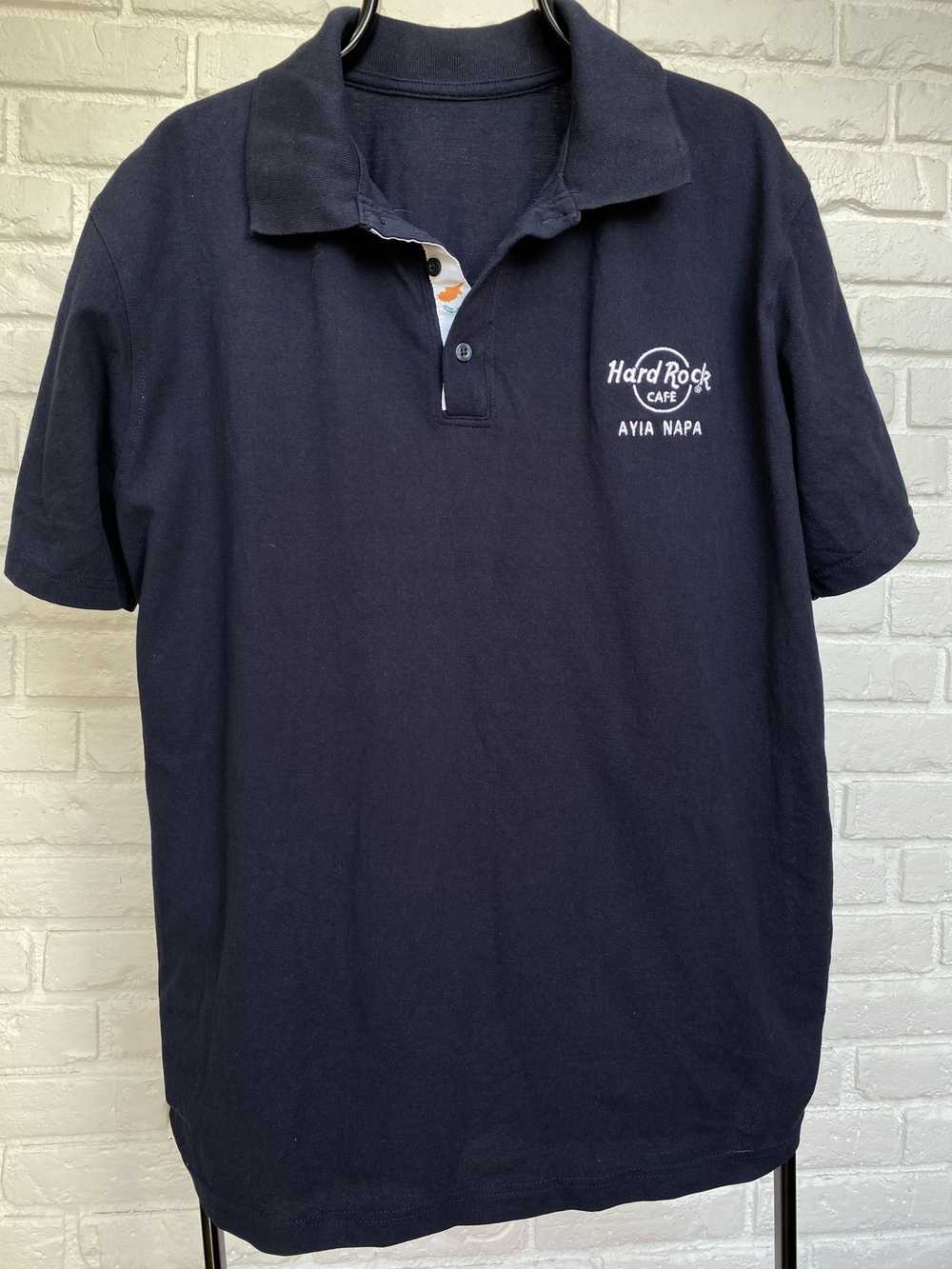 Hard Rock Cafe × Vintage navy tshirt polo hard ro… - image 2