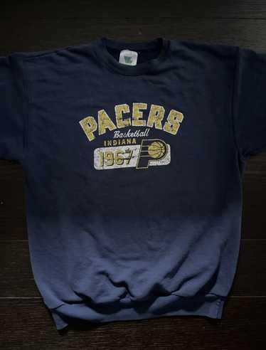 Vintage Indiana Pacers Nike Warmup Snap Button Jersey Size 2xL White Nba