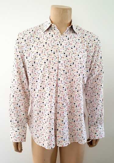 Designer Vicri mens shirt 16 confetti print cotto… - image 1