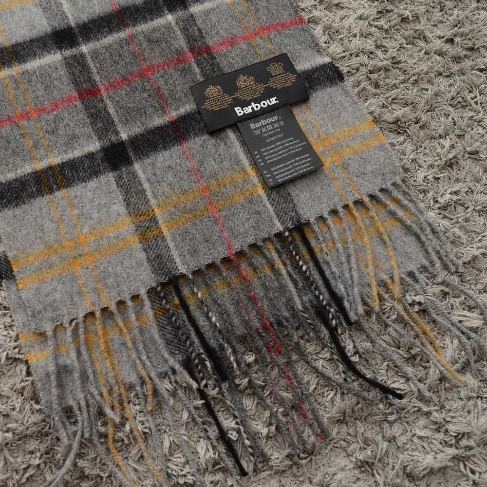 Barbour Barbour Wool merino cashmere scarf gray u… - image 4