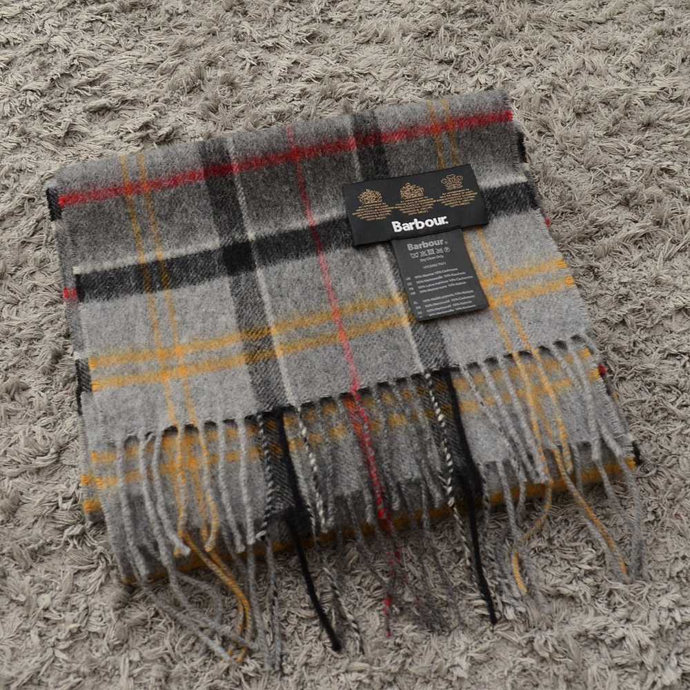 Barbour Barbour Wool merino cashmere scarf gray u… - image 6