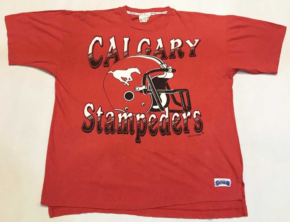 Vintage Vintage Softwear 1990 CFL Calgary Stamped… - image 1