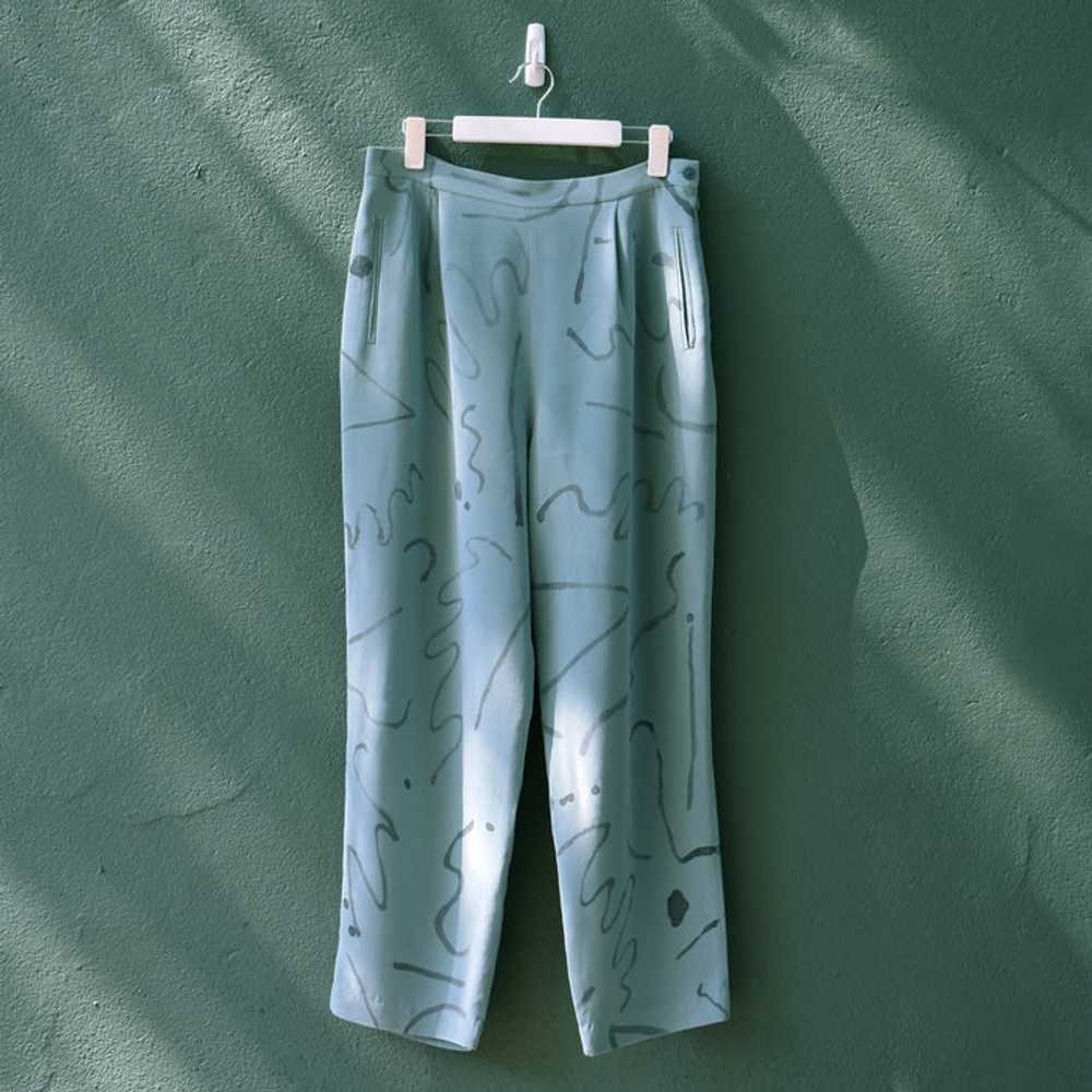 hand-painted vintage silk pants | fortuna - image 4