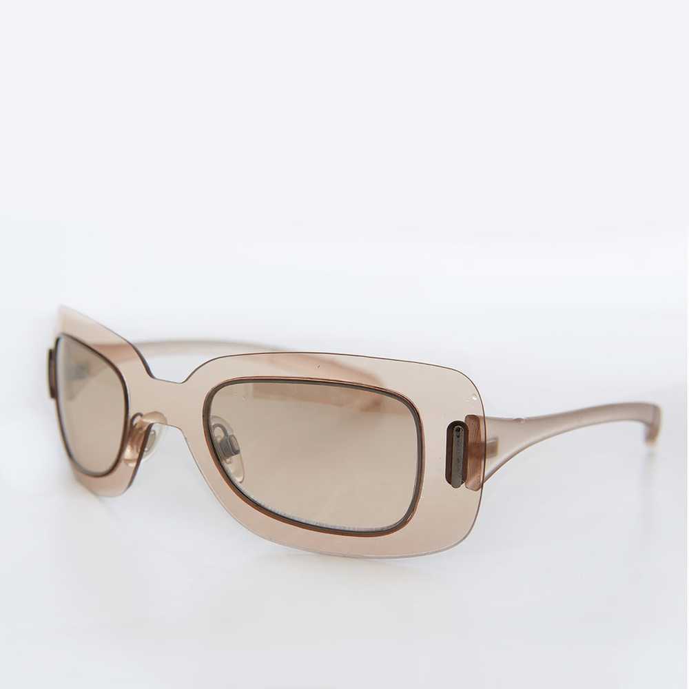 Curved Futuristic Vintage Sunglasses with Mirror … - image 1