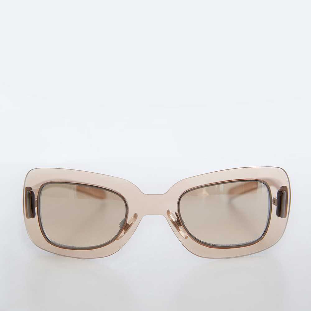 Curved Futuristic Vintage Sunglasses with Mirror … - image 2