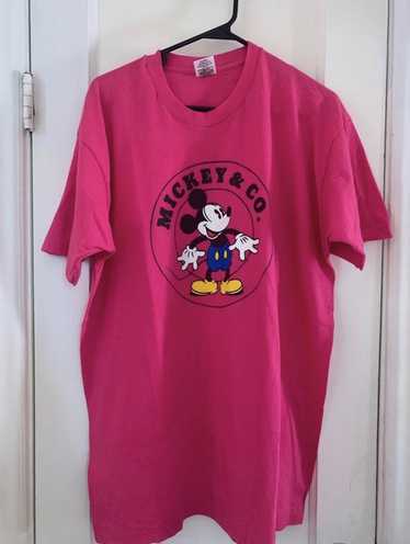 Mickey And Co Pink Single Stitch Mickey & Co Logo