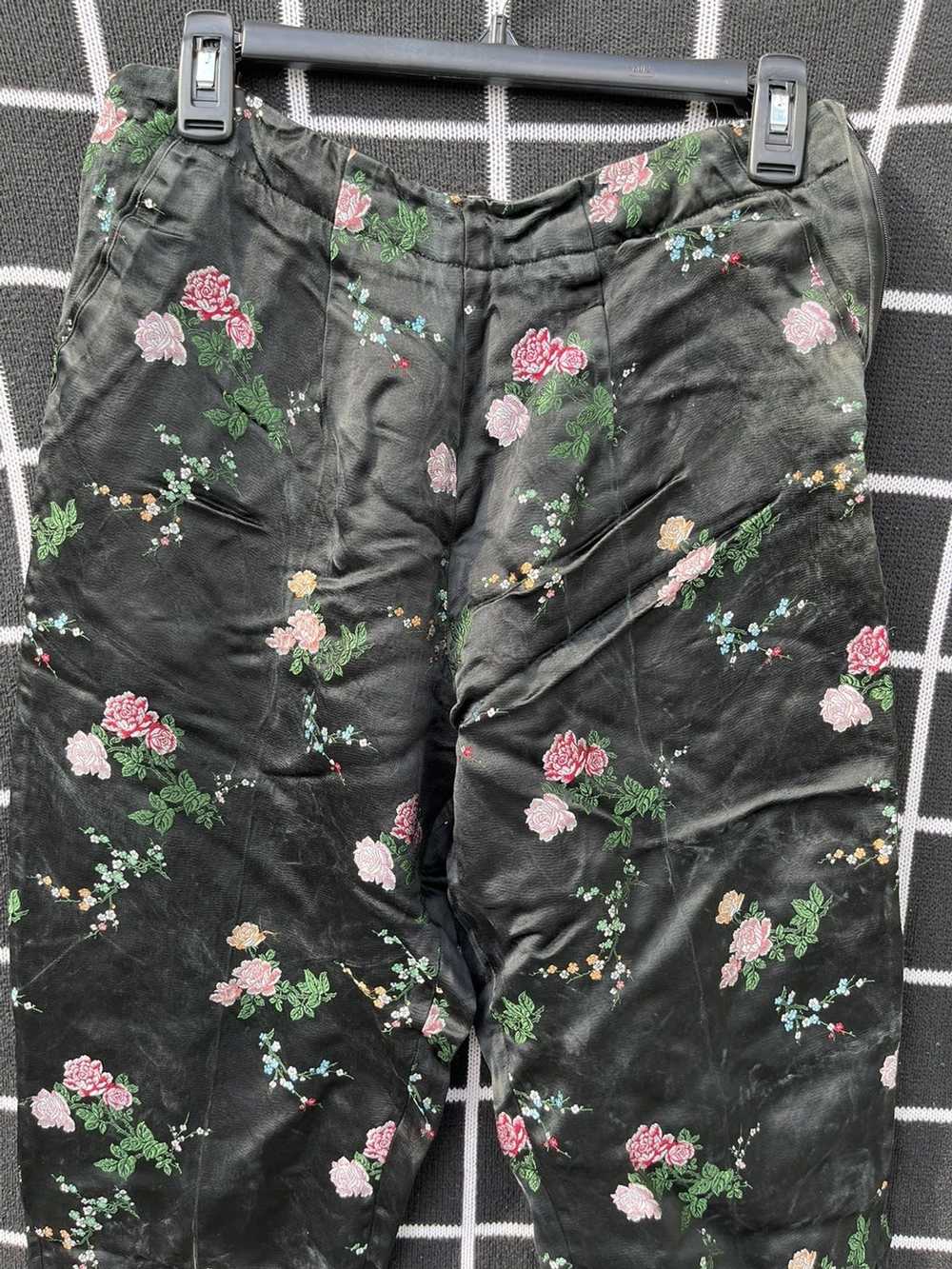 Vintage Silk Embroidered Trousers - image 3