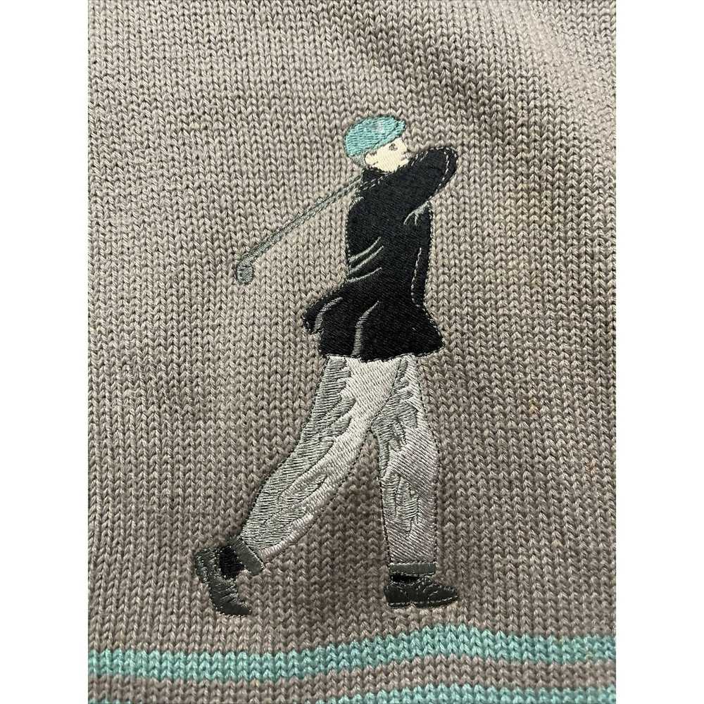 Izod Vtg Izod Club Sweater Embroidered Golf Graph… - image 3