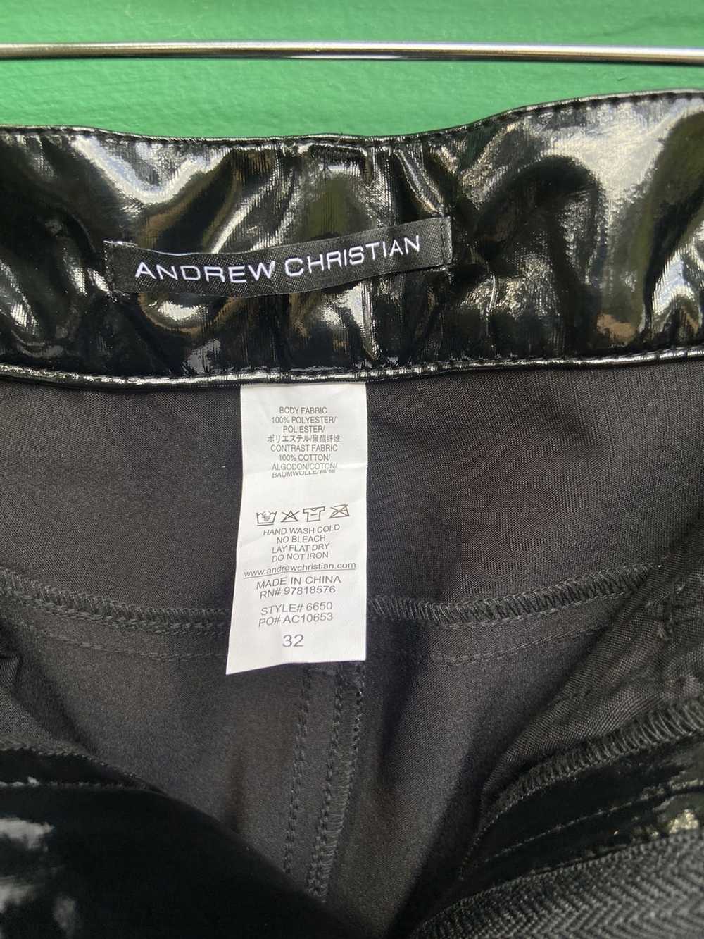 Andrew Christian Andrew Christian faux patent lea… - image 4