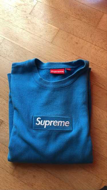 Supreme Supreme box logo crewneck bright blue f/w1