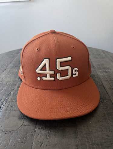 Men's Houston Colt .45's New Era Tan/Black 40th Anniversary Cooperstown  Collection Purple Undervisor 59FIFTY Fitted Hat