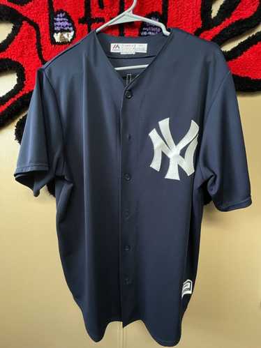 Majestic Baseball Style Jacket – Satin Button Up New York Yankees Jacket  As-is