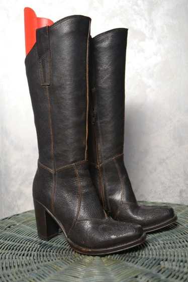 Gianni Barbato leather cowboy boots