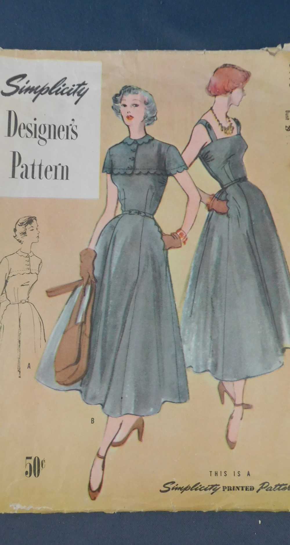 Vintage 1940s Dress & Bolero Simplicity Designer'… - image 1