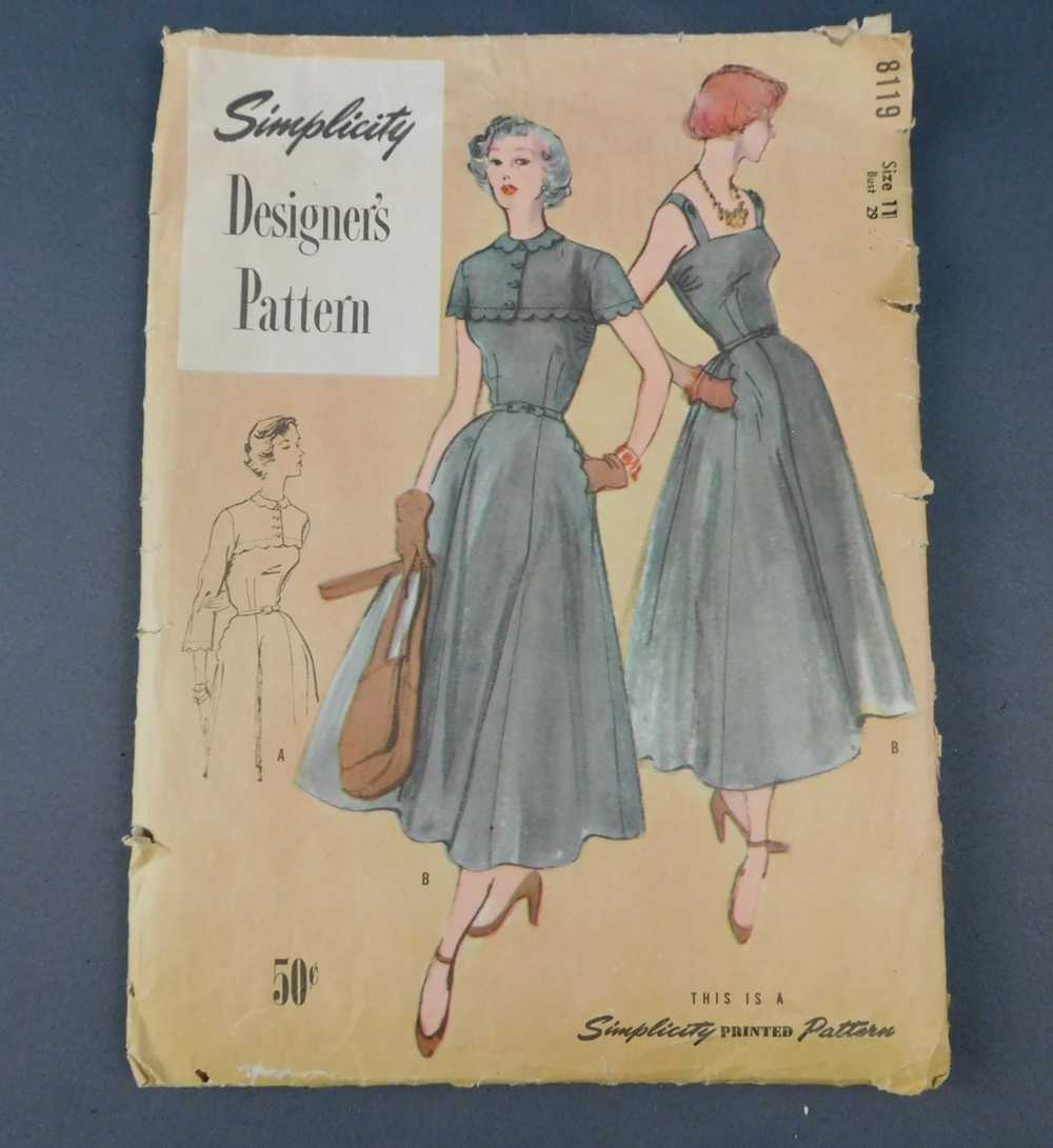 Vintage 1940s Dress & Bolero Simplicity Designer'… - image 2