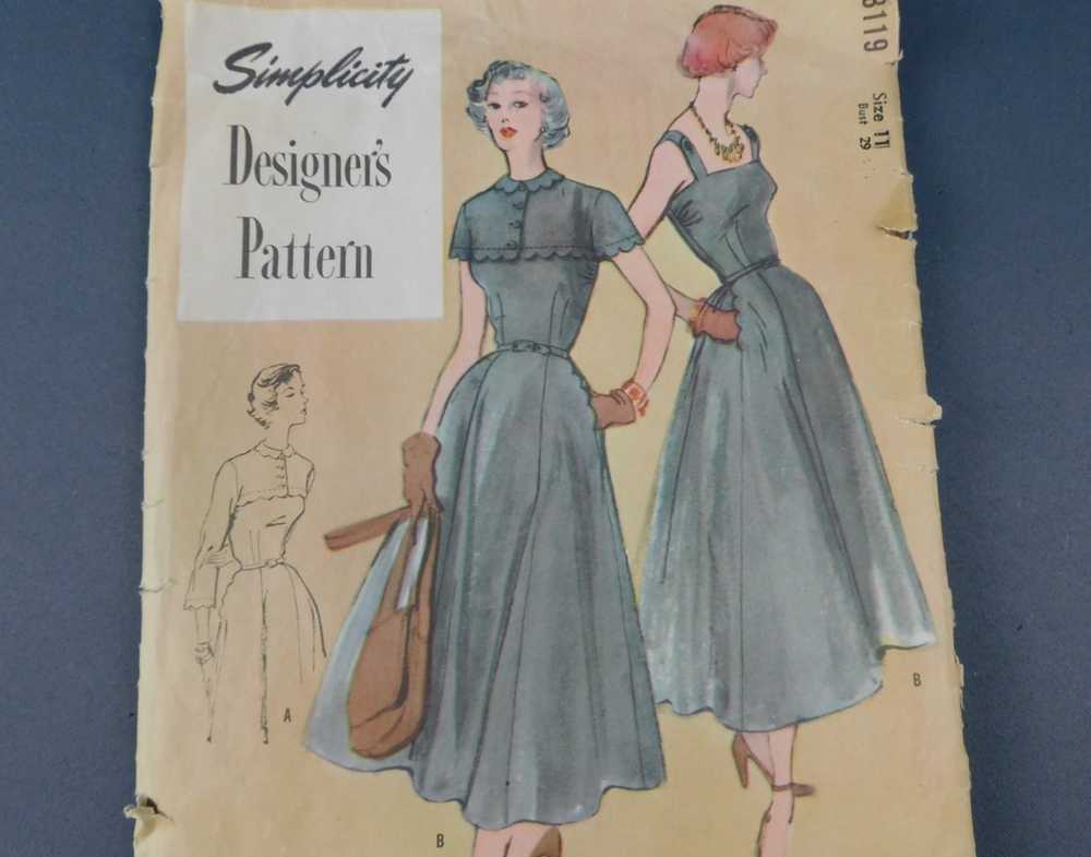 Vintage 1940s Dress & Bolero Simplicity Designer'… - image 3