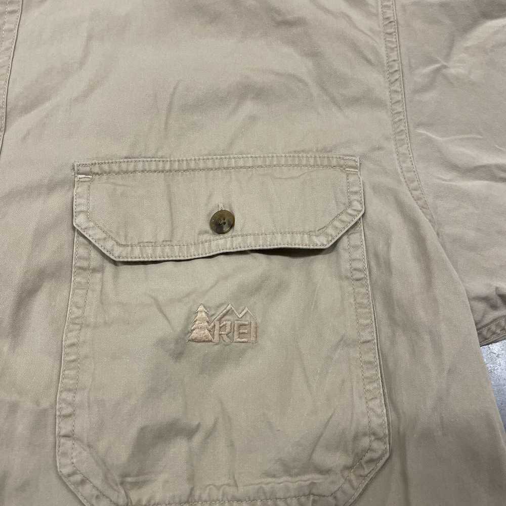 Vintage 80s REI Beige Cotton Short Sleeve Safari … - image 7