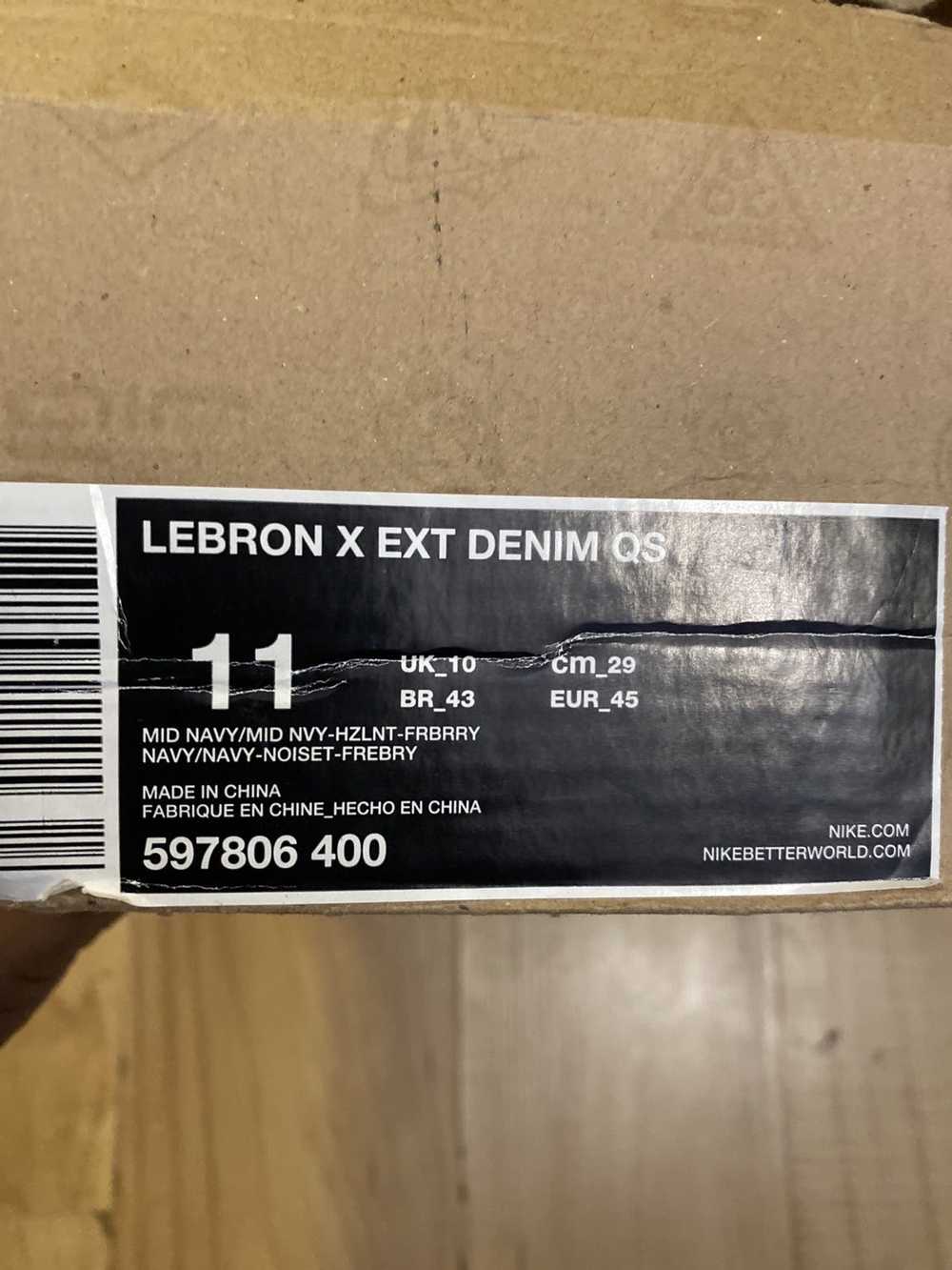 Nike Used Authentic Nike LeBron 10 EXT QS Denim 2… - image 9