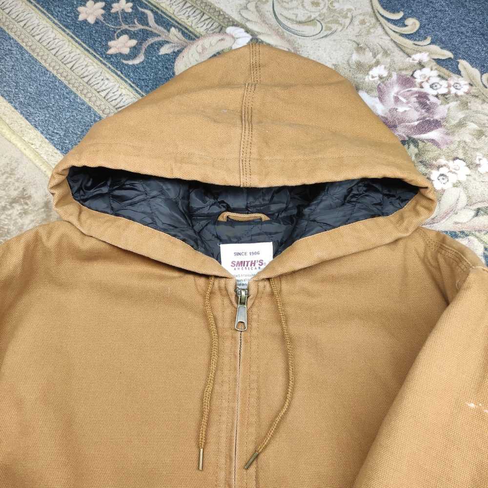 Vintage Vintage Smith's workwear hooded jacket in… - image 6