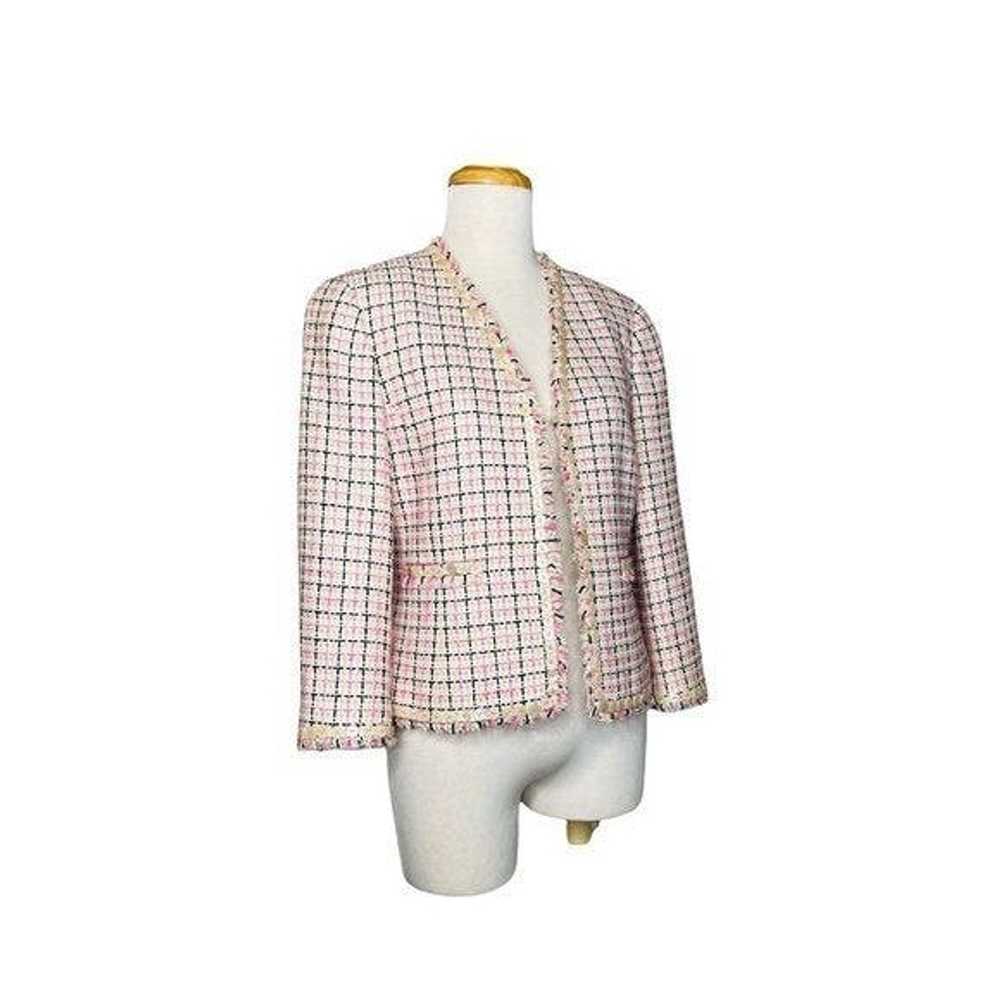 Vintage Carlisle 90s Tweed Blazer With Mother Of … - image 3