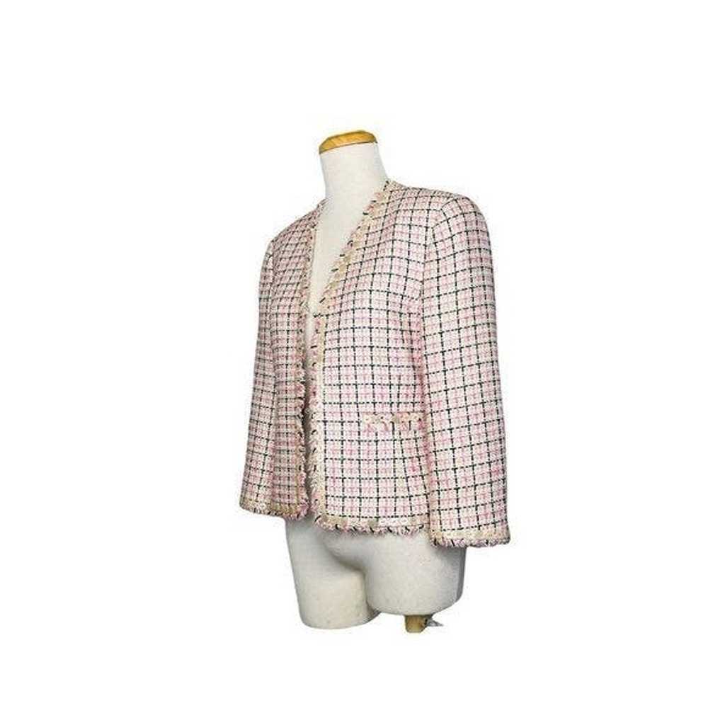 Vintage Carlisle 90s Tweed Blazer With Mother Of … - image 7