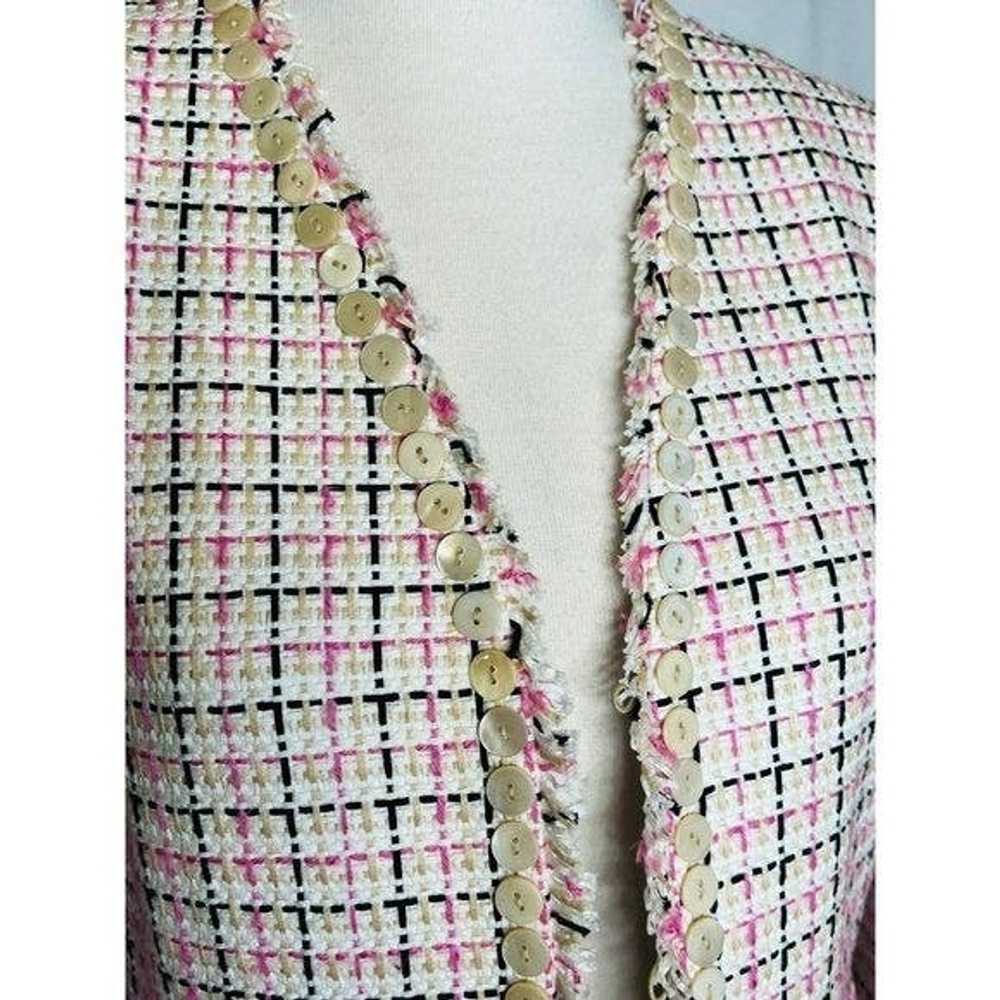 Vintage Carlisle 90s Tweed Blazer With Mother Of … - image 9