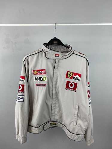 Formula F1 Championship Raceway Marlboro White and Red Genuine Leather  Jacket – MNCLeather