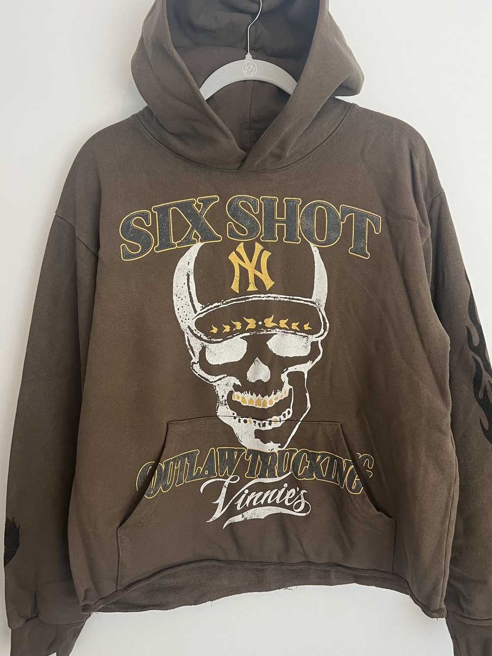 Streetwear Six Shot Outlaw Trucking Hoodie (Mocha) - image 1