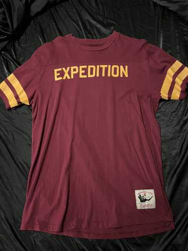 Other Expedition skate t-shirt - maroon and yellow