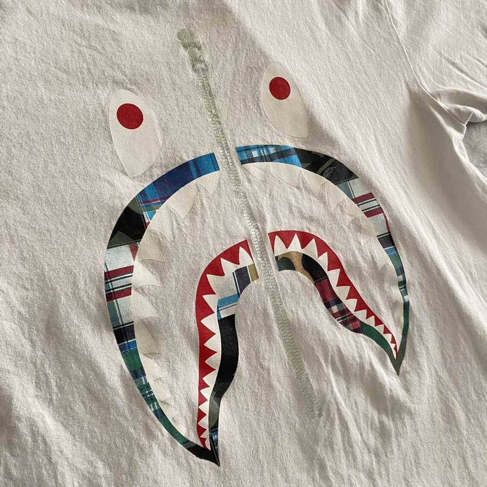 Bape Bape Plaid Shark T-Shirt - image 7