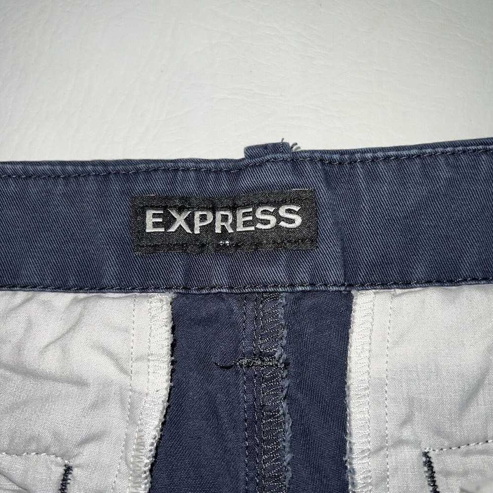 Express Express Mens Navy Blue Chino Shorts Size … - image 2