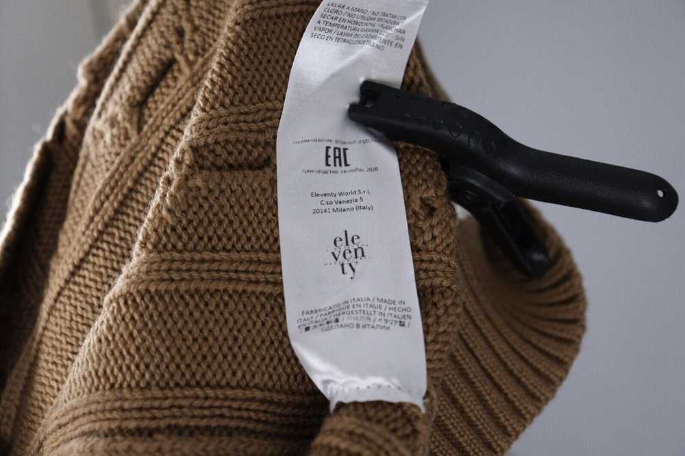 Eleventy ELEVENTY Brown Cable Knit Wool Vest Swea… - image 10