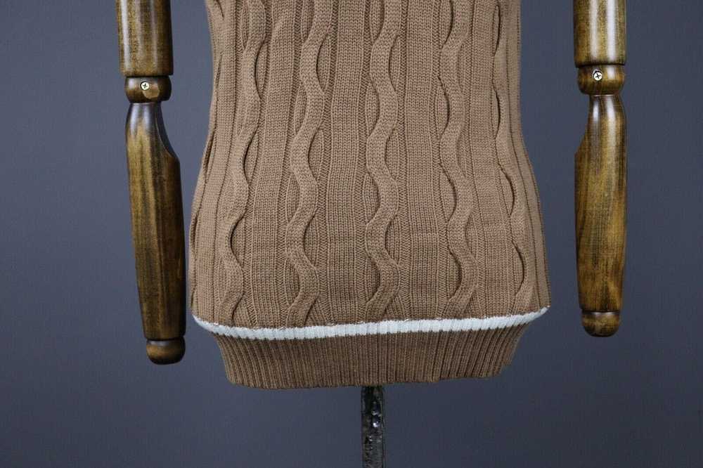 Eleventy ELEVENTY Brown Cable Knit Wool Vest Swea… - image 8