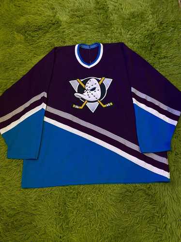 RARE Vintage 90s Starter NHL Anaheim MIGHTY DUCKS Jersey - Sz. Y - L/XL