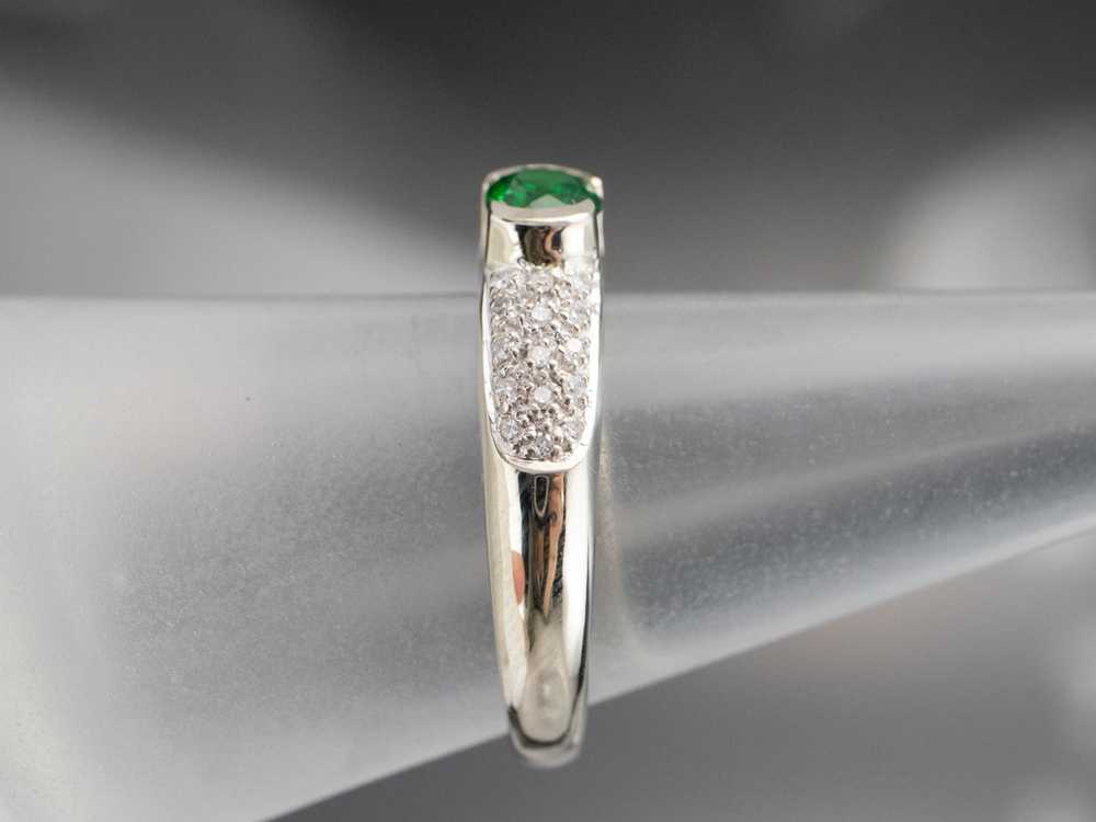 Tsavorite Garnet and Diamond Ring - image 9