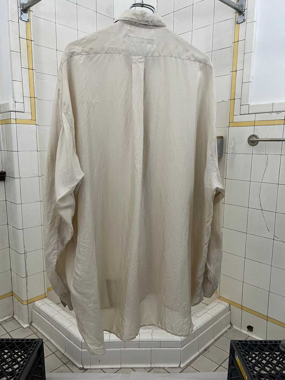 1980s Katharine Hamnett Oversized Silk Shirt with… - image 7