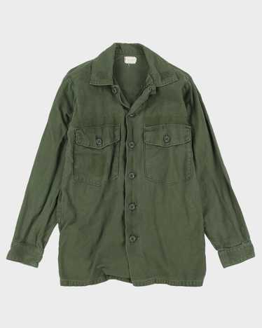 60s Vintage US Military Cotton Utility Shirt - S - image 1