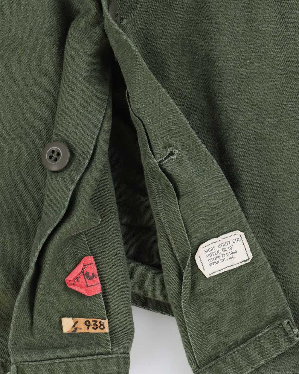 60s Vintage US Military Cotton Utility Shirt - S - image 4