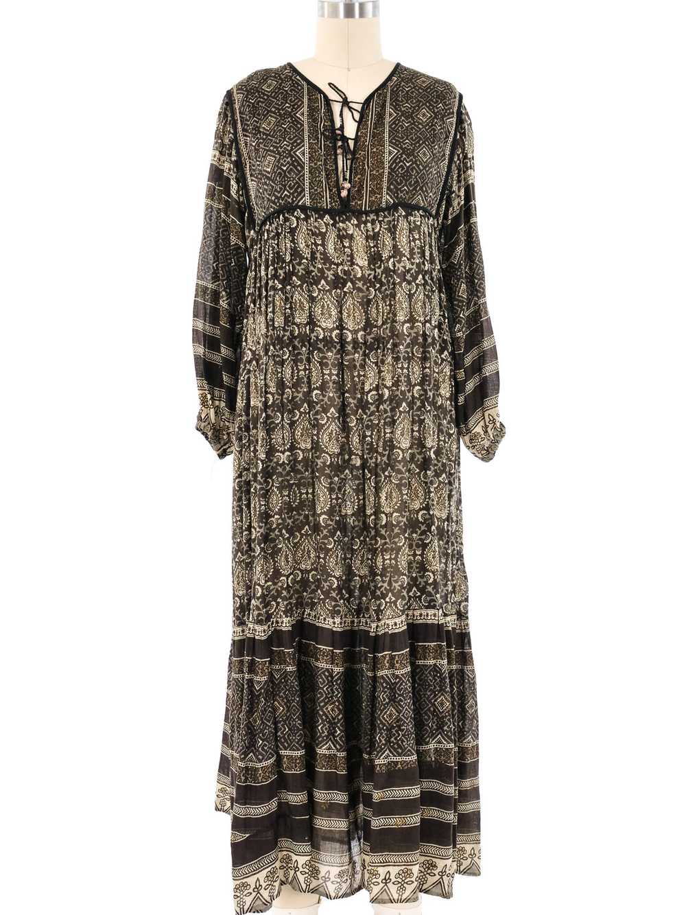 Paisley Block Printed Indian Dress - image 1