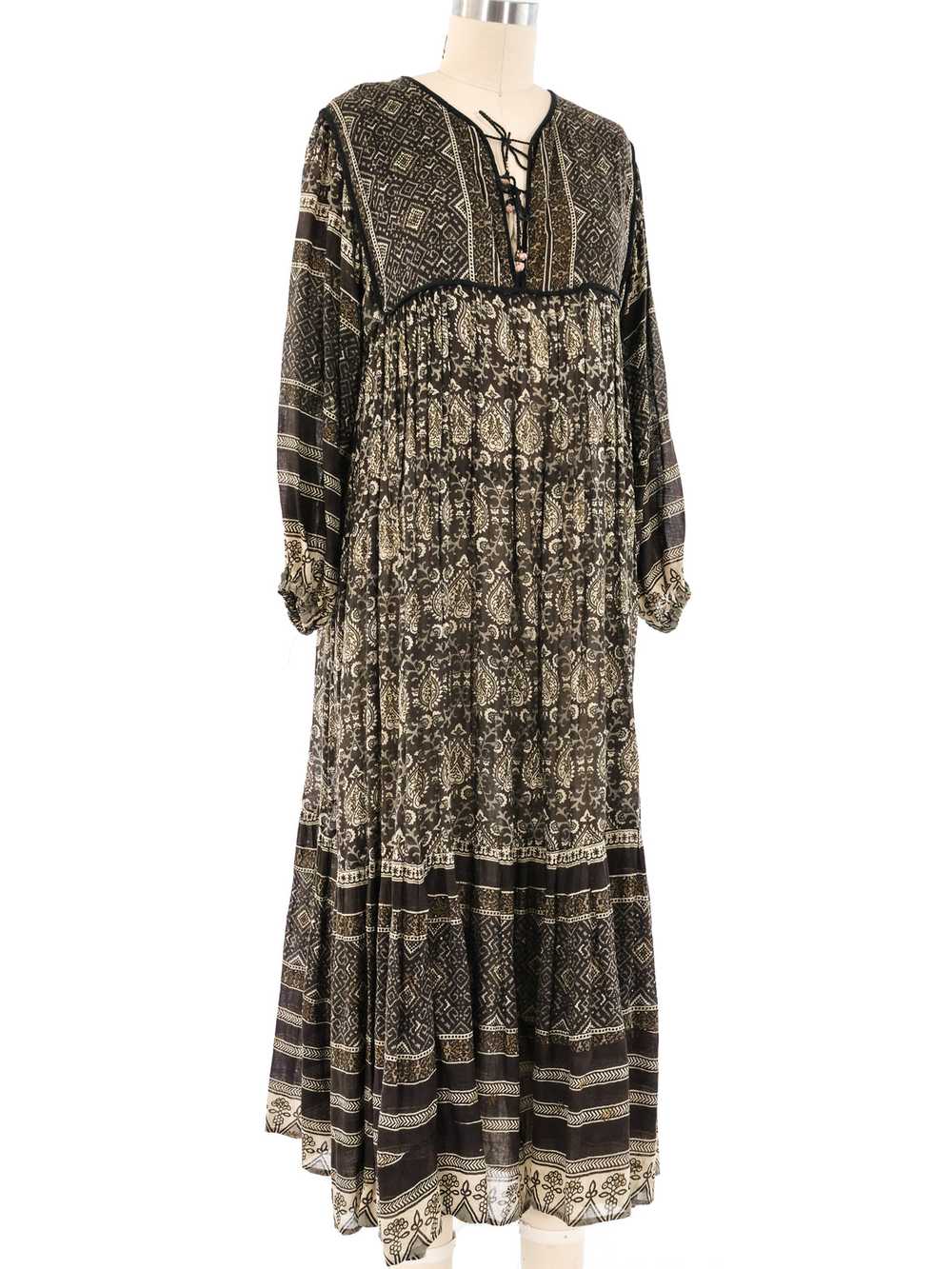 Paisley Block Printed Indian Dress - image 3