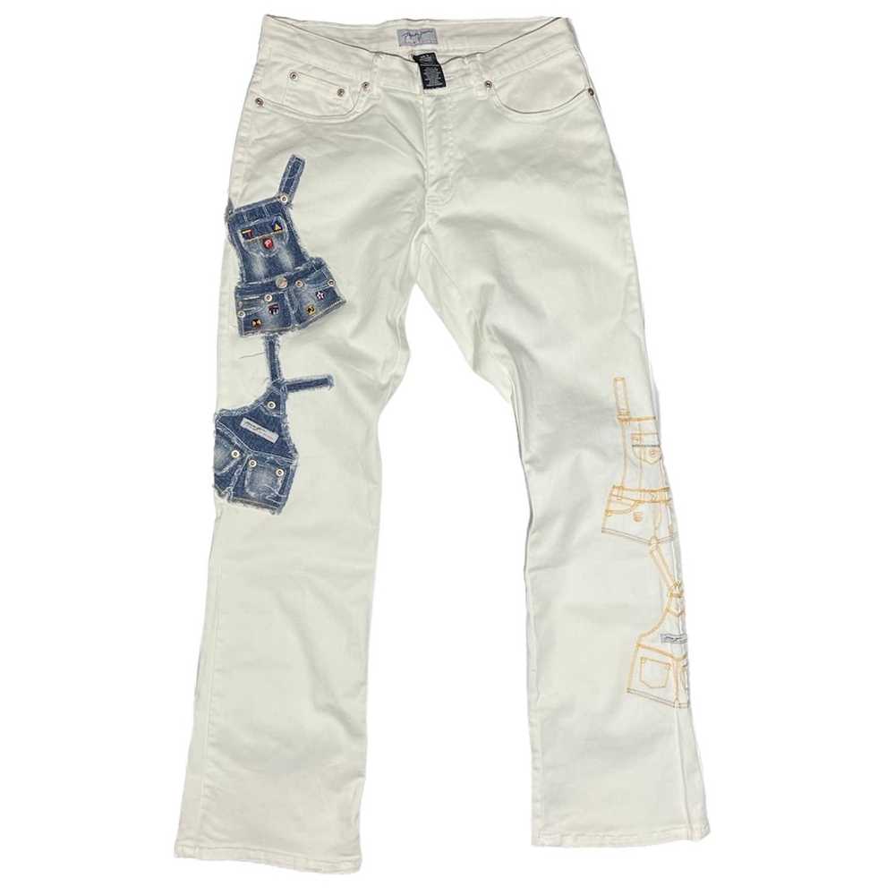 Pepe Jeans Vintage Paco Overall Embroidered Jeans - image 1