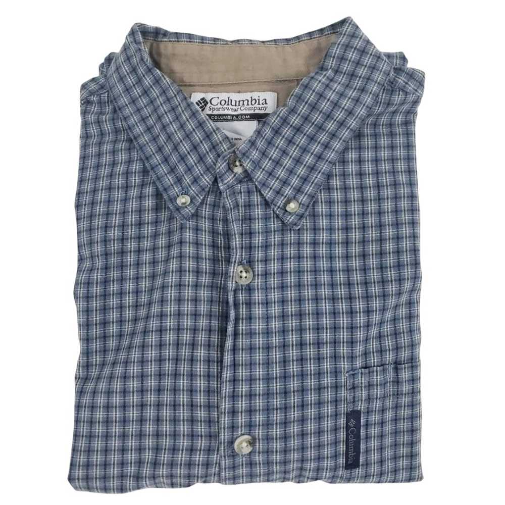 Columbia Columbia Men Button Down Collar Plaid Sh… - image 1