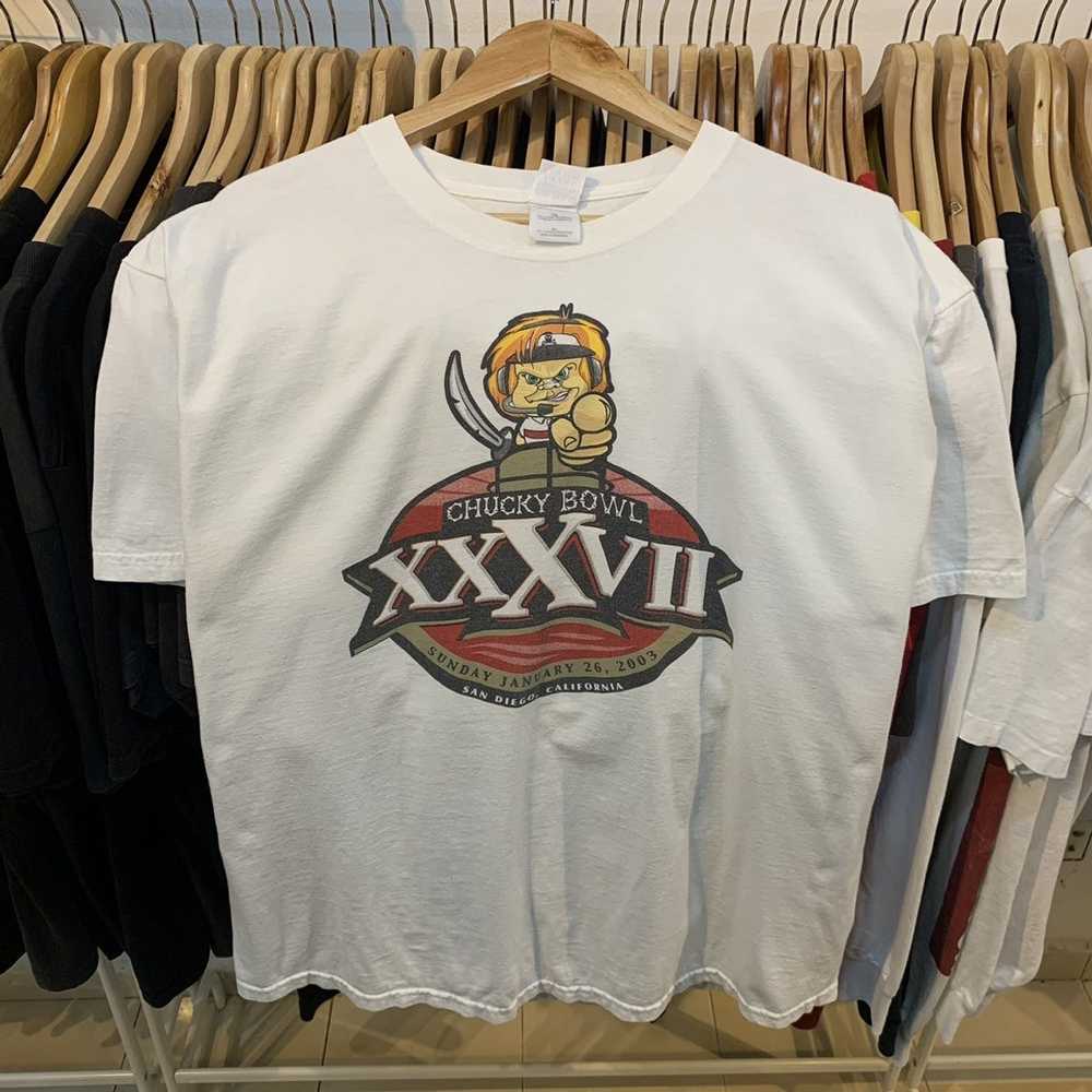 Movie × NFL × Vintage Vintage Y2K Chucky Bowl Tee… - image 1