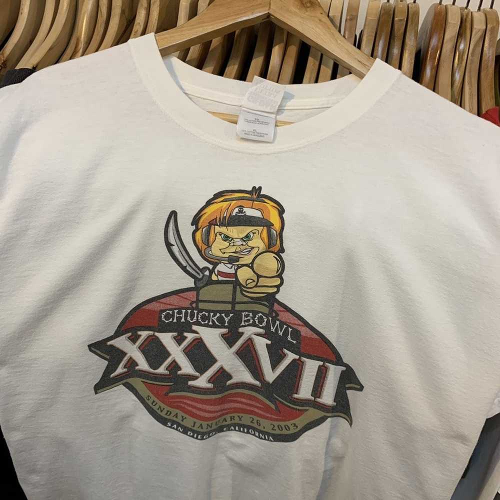 Movie × NFL × Vintage Vintage Y2K Chucky Bowl Tee… - image 2