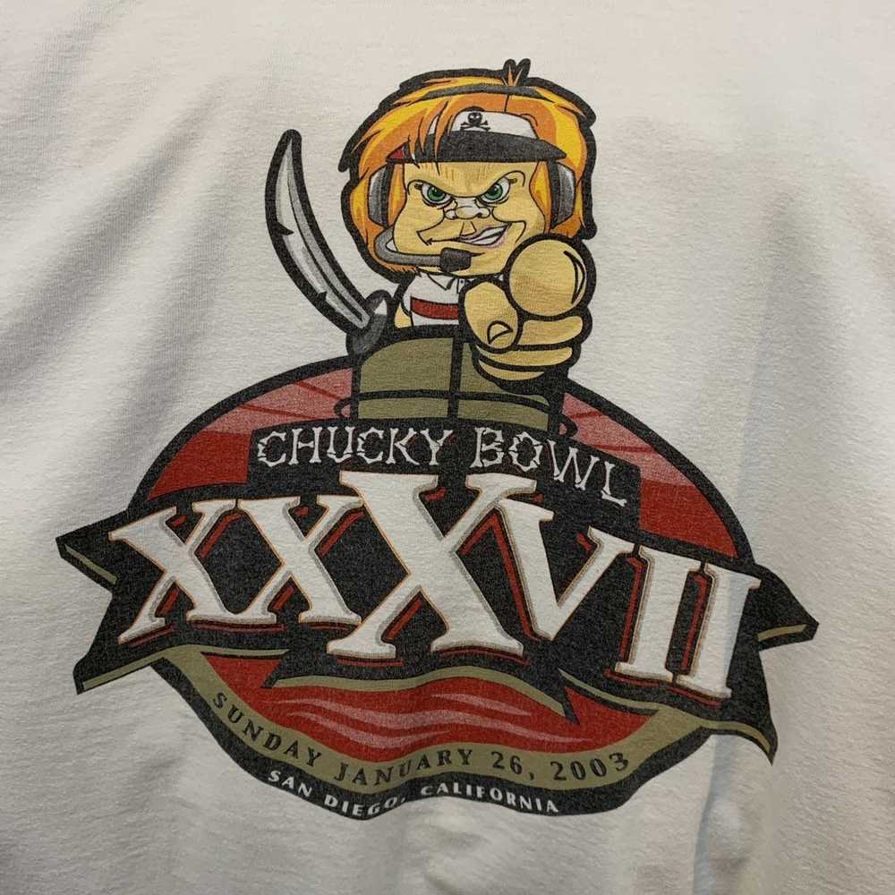 Movie × NFL × Vintage Vintage Y2K Chucky Bowl Tee… - image 3