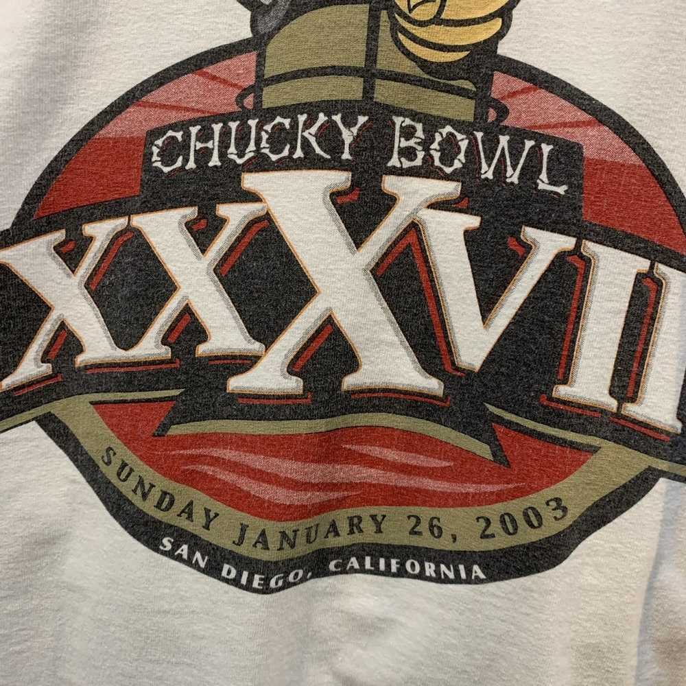 Movie × NFL × Vintage Vintage Y2K Chucky Bowl Tee… - image 4