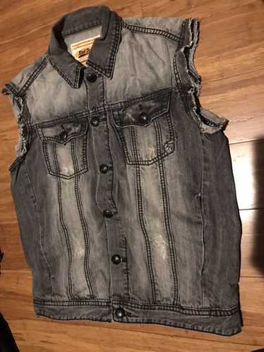 Vintage Rivet de Cru Jean Denim Jacket Sleeveless 